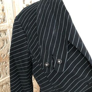 Anthropologie Elevenses Pin Striped Cropped Blazer